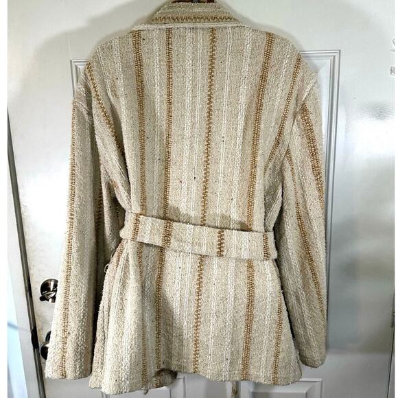 Faherty June Lake Jacket Size Medium Baja Boho Blanket Neutral Southwest Stylr - Picture 4 of 5